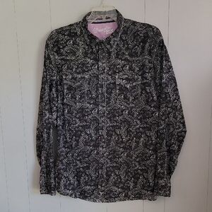 Vintage Wrangler Men's Shirt XXL Black Snap Button Down Long Sleeve Wrangler 20X